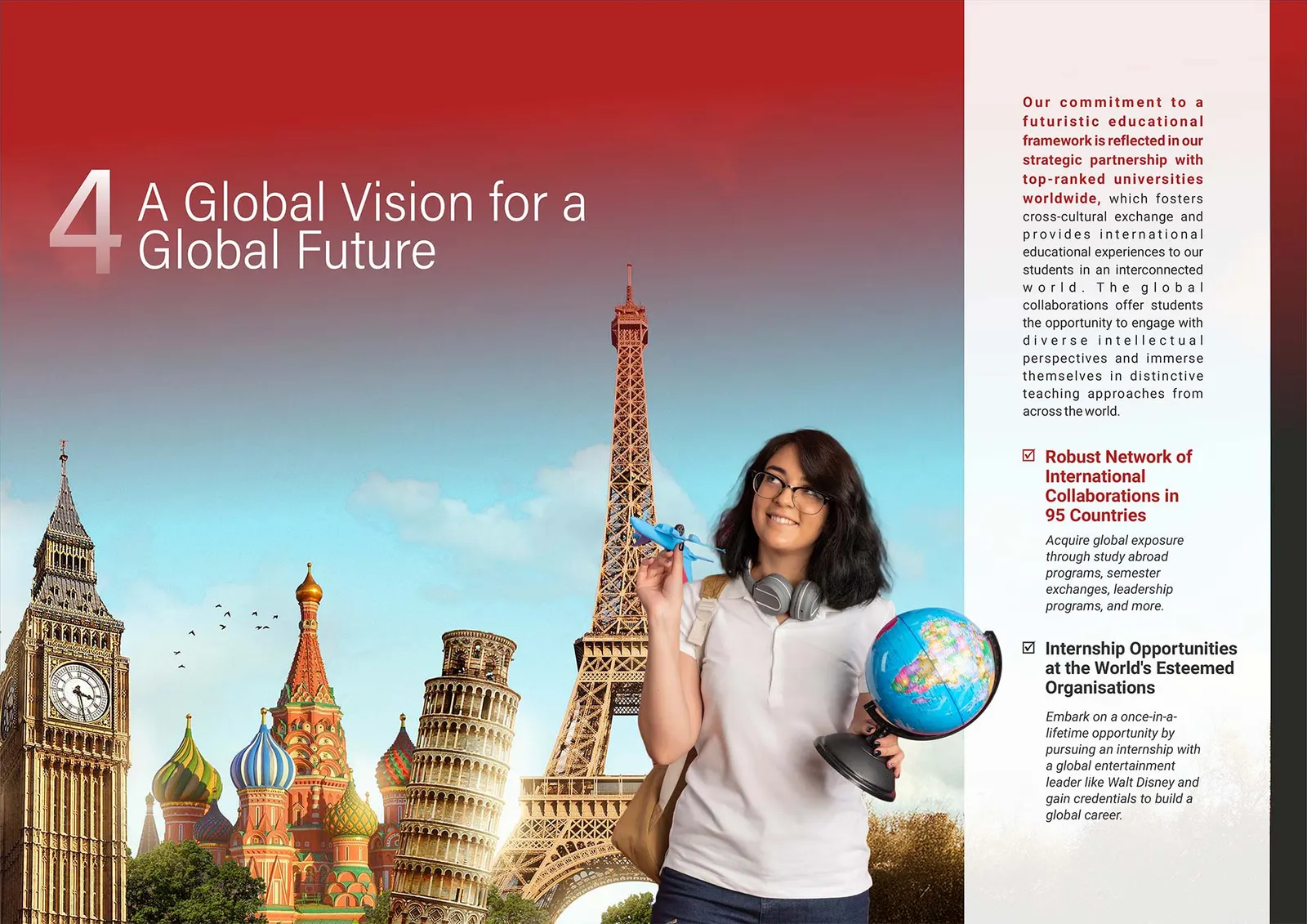 CU Edge 4: A Global Vision for a Global Future. A robust network of international collaborations in 95 countries, and internship opportunities at the world's esteemed organisations.